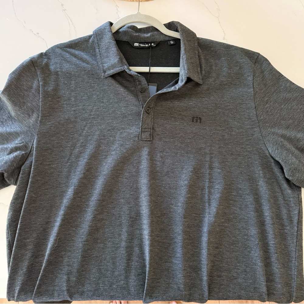 Travis Mathew Dark Gray Polo Shirt XXL NEW